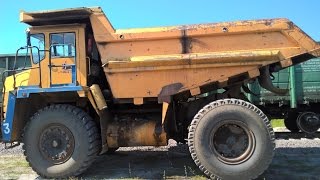 Погрузка БЕЛАЗов на железнодорожные вагоны