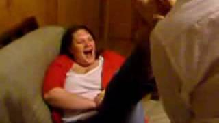 Foot tickle torture