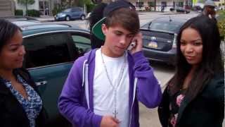 Justin Bieber Lookalike Swags it with Sexy Twins