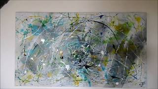 Tableaux Abstraits (3) avec Coulures de peinture - Passion Peinture