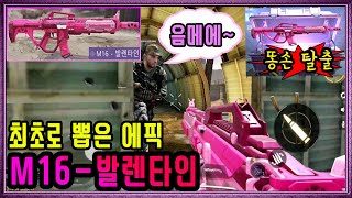 [콜오브듀티] 드디어 똥손 탈출! 사상 처음으로 뽑아본 최초의 에픽 무기 "M16 발렌타인" 리뷰!