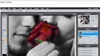 Foto preto e branco com detalhe colorido utilizando um editor de fotos online grátis
