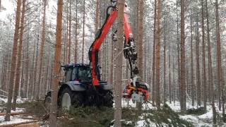 Valtra N154e Active harvester with Palfinger C60F86 + Nisula 325H...made by Nisula Forest Oy