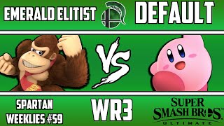Spartan Weeklies #59, WR3: Emerald Elitist(Donkey Kong) vs Default(Kirby)