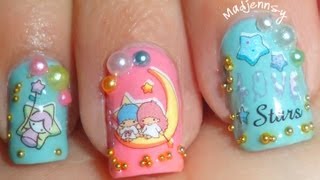 Little Twin Stars Japanese Style Nails - Bornprettystore.com Review + Tutorial