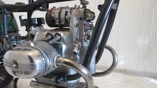 Мотоцикл Урал М67-36. Ставим двигатель на раму.