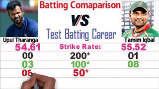 Upul Tharanga vs Tamim Iqbal Batting Comparison || Best, 200*, 100*,  50* Records & More