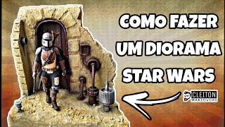 Como fazer um diorama de Tatooine -Star Wars - The Mandalorian - toy makeover