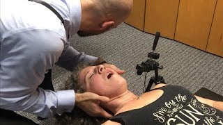 Neck EXPLOSION ~ First Time Chiropractic Adjustment Neck & Shoulder Pain, Hips & Back.