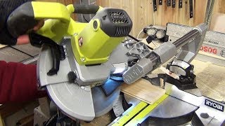 Торцовочная пила с протяжкой Ryobi EMS216L. Торцовка  Ryobi