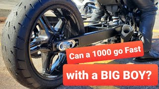 I put a 200 pound rider on my 2020 Suzuki GSXR 1000 to take on the competition in a Grudge Race