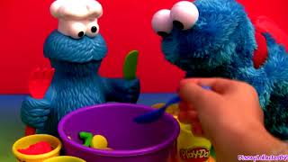 Play Doh Chef Cookie Monster Letter Lunch Learn ABC with Cookie Monster