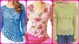 Most trendy crochet blouses/tops designs for women