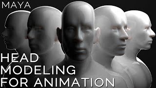Maya HEAD MODELING for ANIMATION tutorial