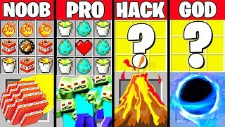 Minecraft Battle: SUPER APOCALYPSE CRAFTING CHALLENGE - NOOB vs PRO vs HACKER vs GOD Funny Animation