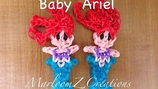 Rainbow Loom BABY Ariel - mermaids How To using loom bands