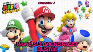 Super Mario 3D World | 5-3 Backstreet Bustle [Lets Watch] Nintendo Wii U