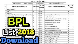 BPL List 2018 Download | Hindi | By Tik Tok Help