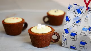 ダイソーのシリコンカップで作る ホットミルク マグカップクッキーと折り紙ラッピング Hot Milk Mug Cookies - DAISO Origami Wrapping Included