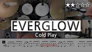 007 Everglow - Coldplay  (★★☆☆☆) | Pop Drum Cover, Score, Sheet Music, Lessons, Tutorial | DRUMMATE