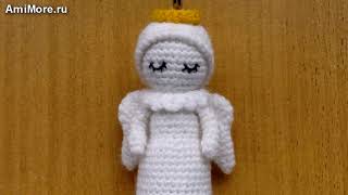 Амигуруми: схема брелок Ангел. Игрушки вязаные крючком - Free crochet patterns.