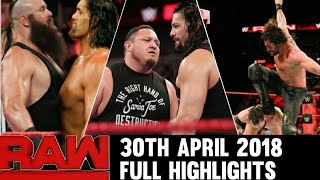 Monday Night Raw 30th April 2018 Highlights Hindi Preview ! Roman reigns vs Brock lesnar Rematch