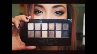 NEW! Maybelline The Nudes|Review|Swatches|Makeup look