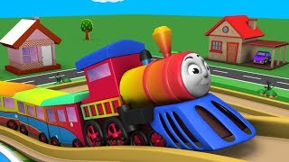 Cartoon Train for Children - Toy Factory Trains - Videos for Kids - Police Cartoon - Toy Train Video