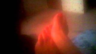 Sleeping feet. Wife passed out.