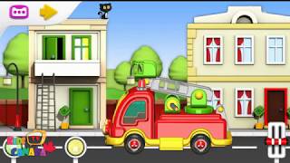 Digger Cartoons for Children | Fire Engines, Trucks & Excavator -  Construction trucks for children