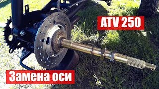 Замена задней оси на 250-ти кубовом квадрике