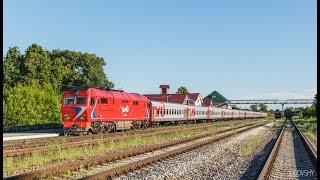 Тепловоз ТЭП70БС-025 с пассажирским поездом Самара - Санкт-Петербург