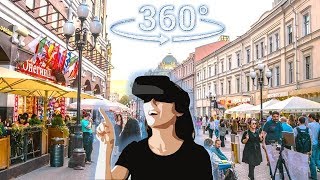 Панорамное Видео 360 VR 4K для очков виртуальной реальности. Москва, Арбат Samsung gear 360