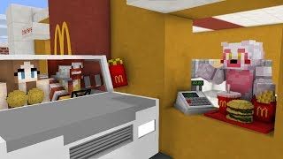 FNAF Monster School: McDonalds Work Day! - Minecraft Animation