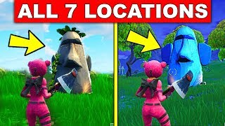 "Visit Different Stone Head Locations" – ALL 7 LOCATIONS WEEK 9 CHALLENGES FORTNITE SEASON 5
