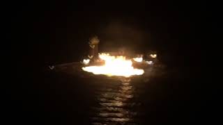 Natural Gas Pipeline Fire Near Port O'Connor, Texas