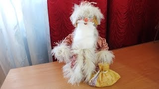 Плетение из газет ДЕД МОРОЗ на Новый Год мастер класс  weaving newspapers periódicos de tejer