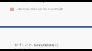 Korece'de Günlük Selamlama Cümleleri! by Erdinç Orhan