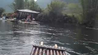 Китай, Яншо 2014. Сплав на плоту