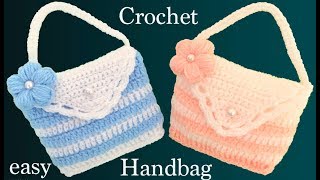 Como tejer a crochet bolso monedero con flor punto 3D muy fácil tejido tallermanualperu
