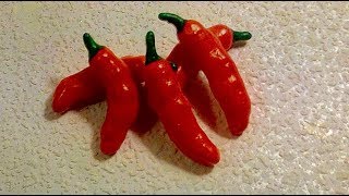 Как сделать красный перец Для декора  Часть № 2 / МК