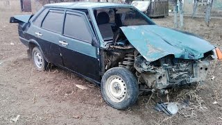 ПОДТЯНУЛ БАМПЕРА НА ВАЗ 21099, ВИД ПРОСТО ПУШЕЧНЫЙ! ОНА БЫЛА БИТАЯ! ПОЯВИЛАСЬ ИЖ ОДА... (СЕРИЯ #7)