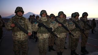Прибытие в пункты постоянной дислокации миротворческого контингента Армении