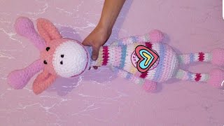 жираф из плюшевой пряжи / игрушки из плюшевой пряжи 1часть