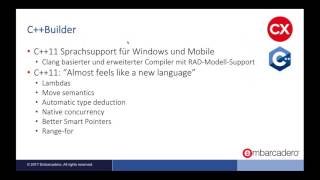 Embarcadero Webinar: Neues im RAD Studio 10 2 Tokyo