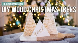 DIY MINI WOOD TREE DECORATIONS | Christmas DIY & Decor Challenge 2017