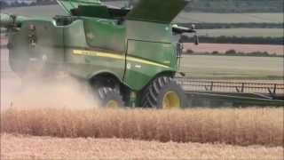 John Deere S690I Hillmaster combine,Harvest 2013.wvm