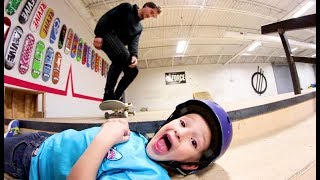 SKATING OVER A 5 YEAR OLD!?