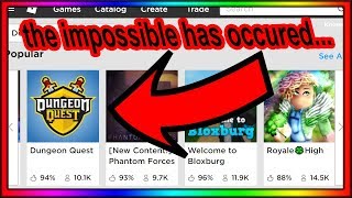 ROBLOX HAS AN ACTUAL GOOD GAME ON THE FRONT PAGE!!! (NOT A DRILL)