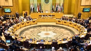 وزير الخارجية ابراهيم الجعفري في اجتماع جامعة الدول العربية الخاص بالتوتر بين السعودية وايران